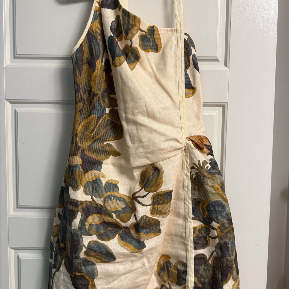 SIR the Label Floral Mini Dress - Cream and Blue - Picture 7 of 9